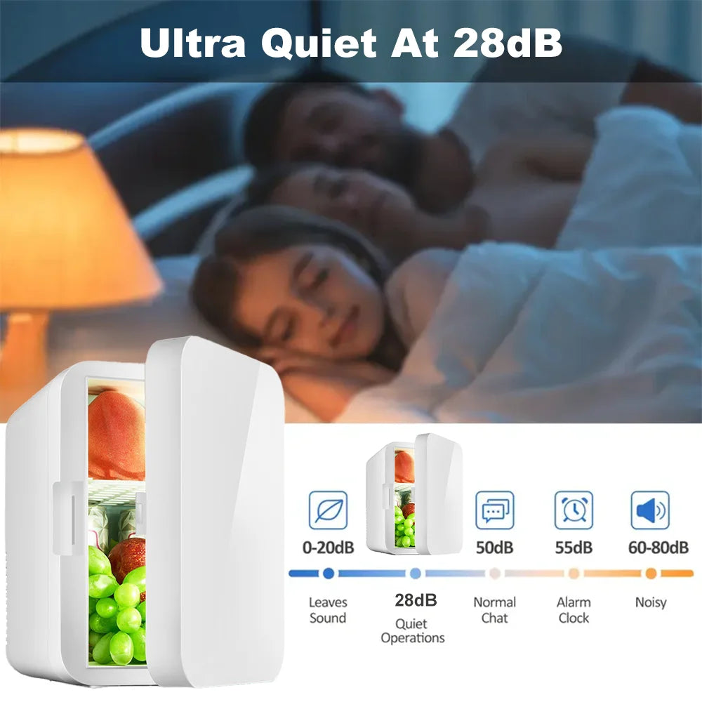 Mini Portable Cooler & Warmer — 8L Silent Skincare & Food Fridge, Home & Car