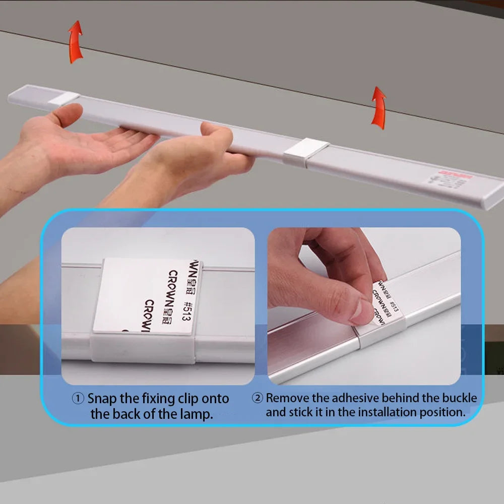 Ultra-Thin Motion Sensor Under Cabinet LED Light – Wireless & Rechargeable