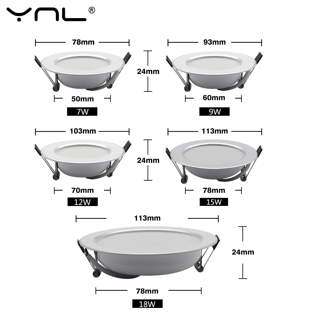 Recessed LED Downlight – Waterproof Spot Light for Kitchen & Living Spaces