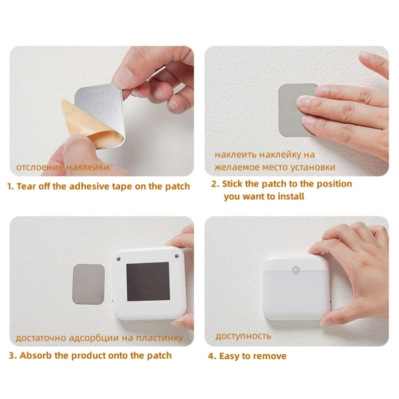 Motion Sensor LED Night Light – USB Rechargeable Square Lamp