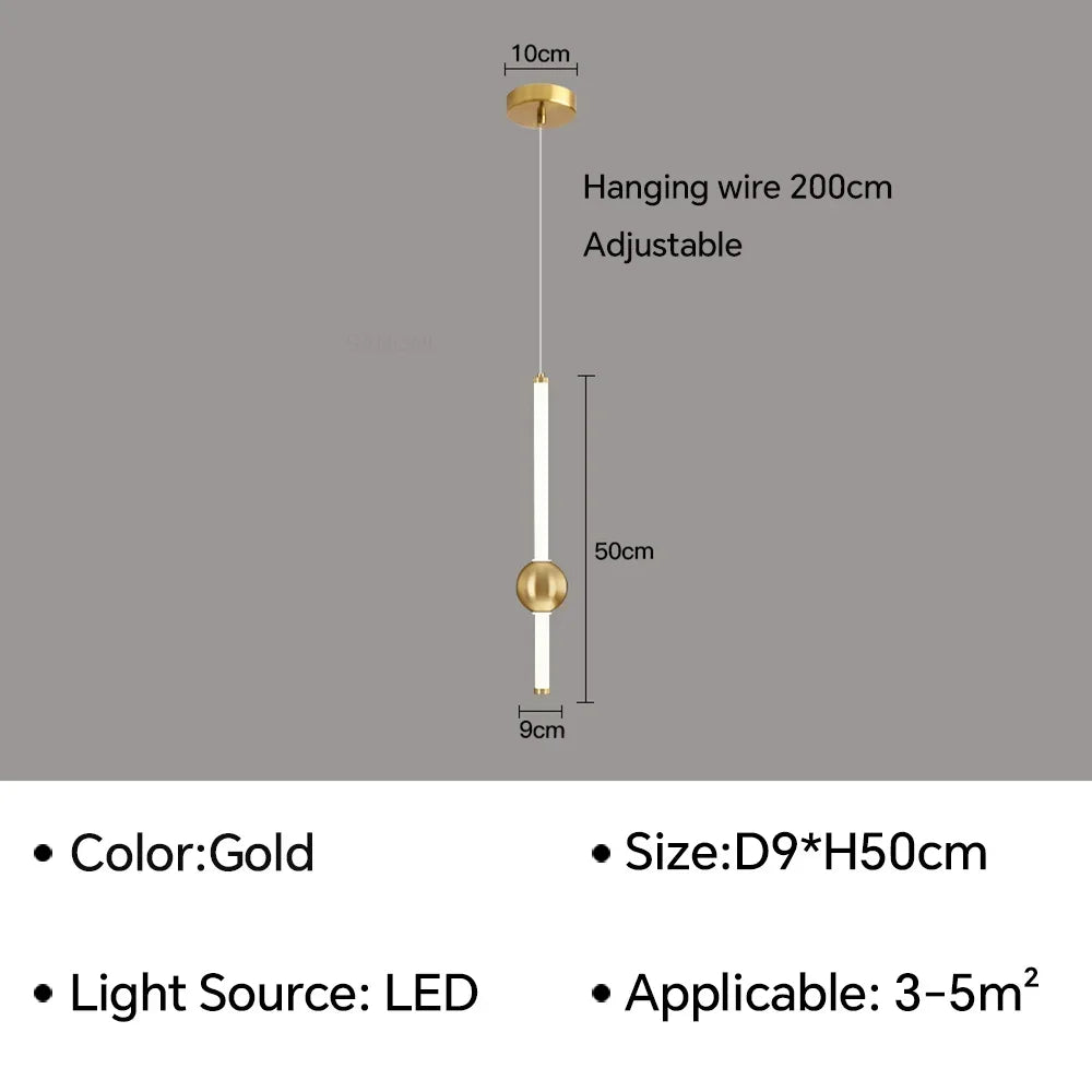 Modern Geometric LED Pendant Light – Luxury Hanging Lamp for Living Room & Dining