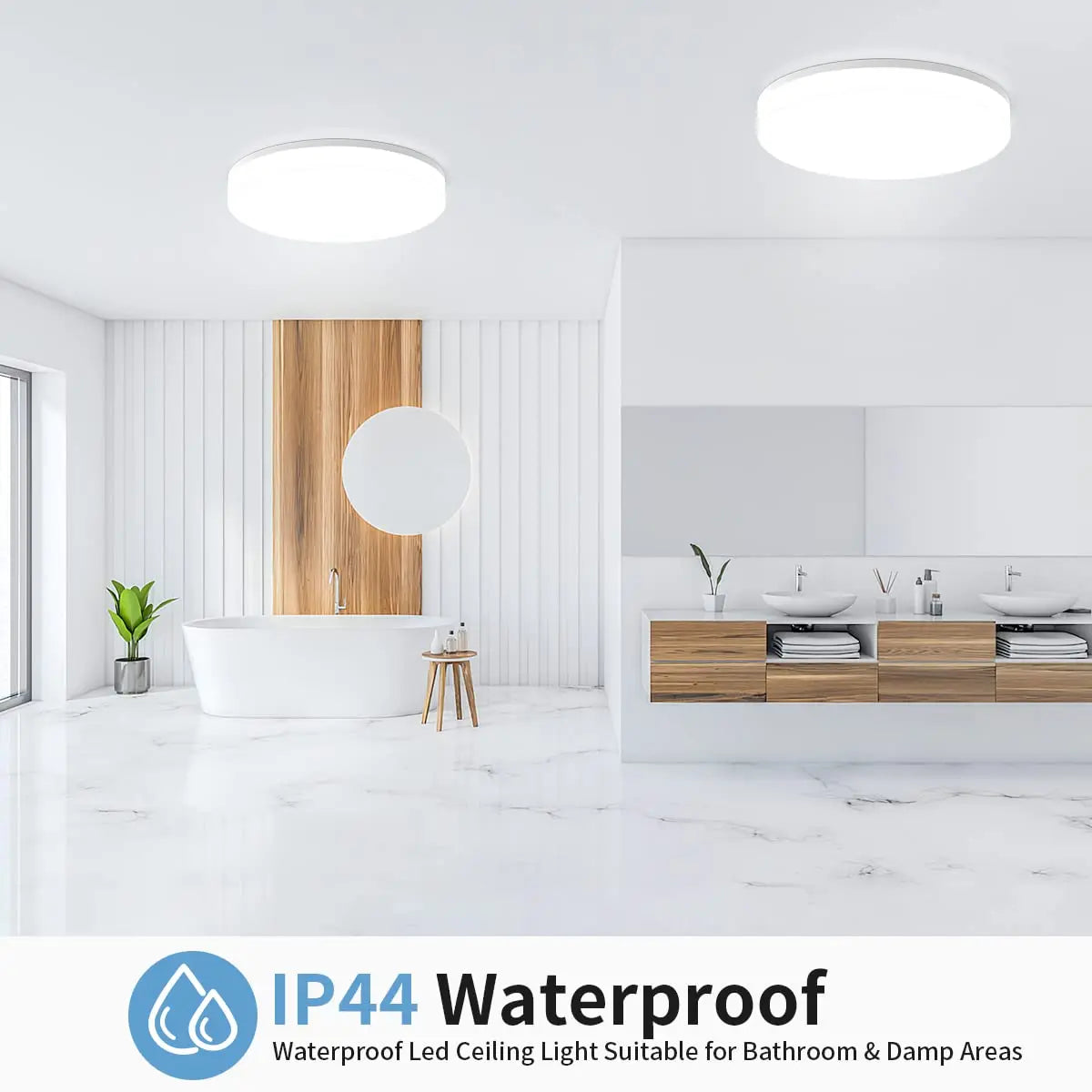 Modern Round LED Flush Mount Ceiling Light | 18W–48W