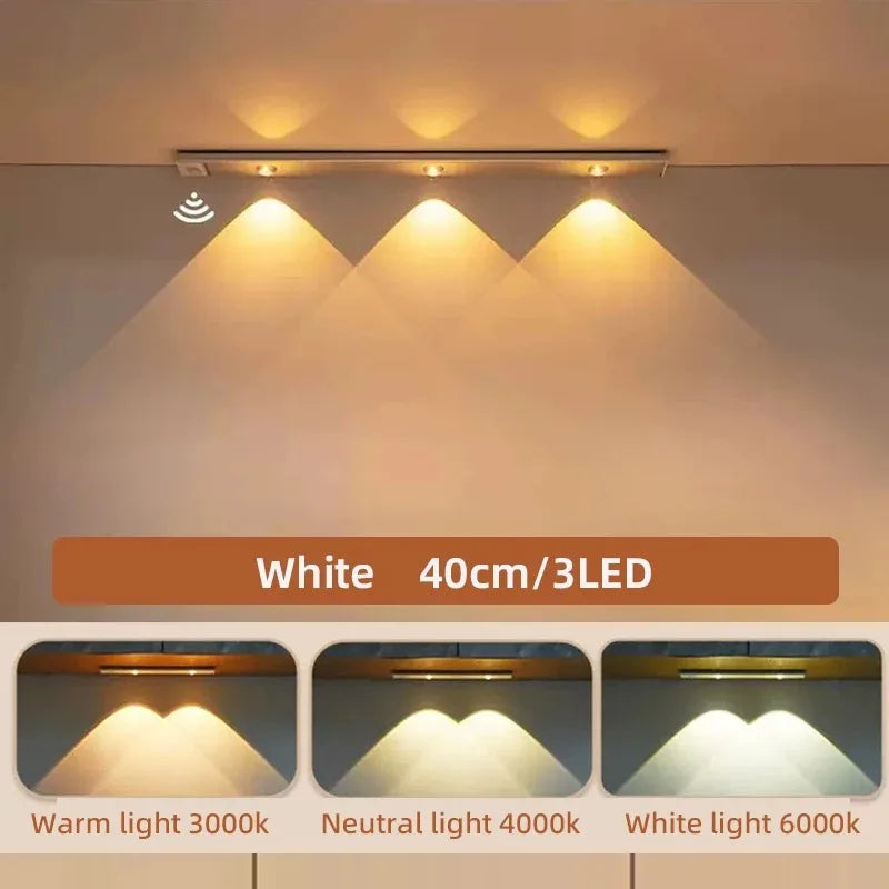 Ultra-Thin Motion Sensor Under Cabinet LED Light – Wireless & Rechargeable