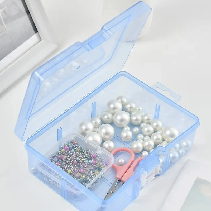 Clear Plastic Storage Box — Jewelry, Crafts & Accessories Organizer