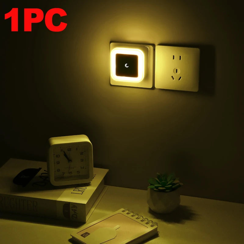 Plug-In LED Night Light – Dusk-to-Dawn Sensor Lamp for Bedroom, Hallway & Staircase