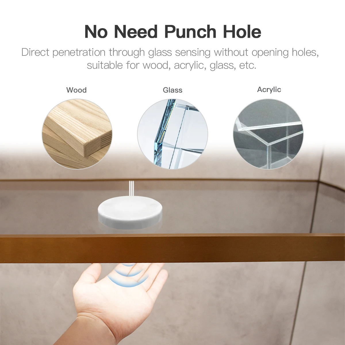 LED Neon Strip Light with Hand Scan & Touch Dimmer Switch – Waterproof Cabinet Backlight