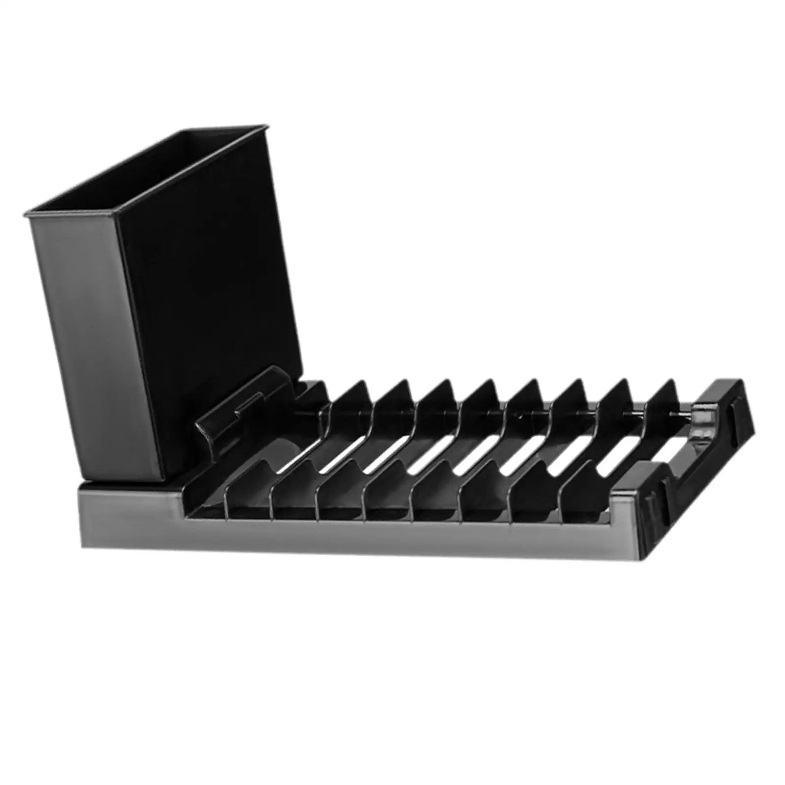 Foldable Dish Drying Rack — Compact Counter Drainer with Utensil Holder