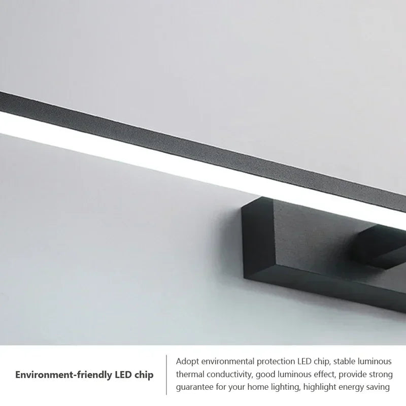 Modern LED Bathroom Mirror Wall Light — Aluminum, 3 Color Temperatures