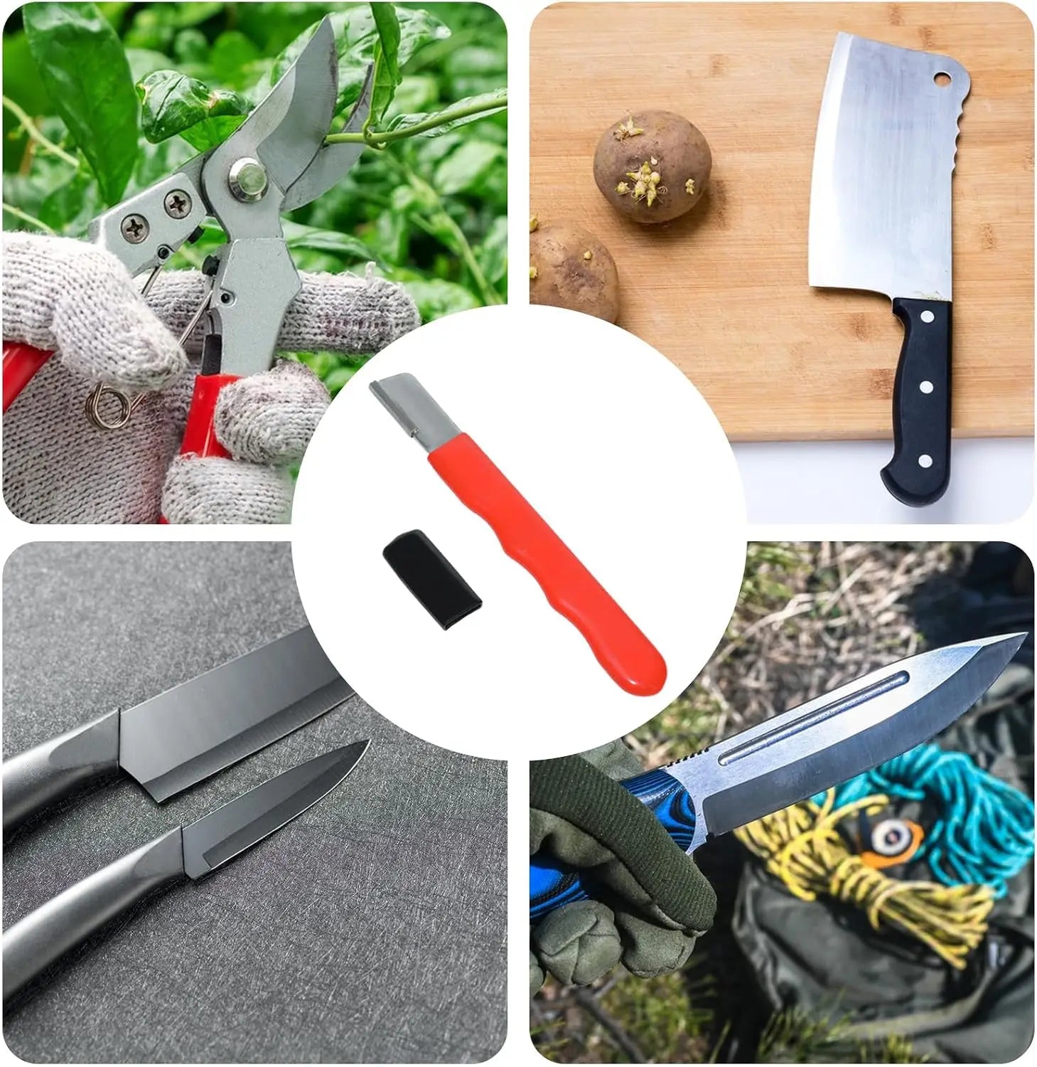 Manual Knife & Scissors Sharpener – Portable Dual-Use Blade Sharpener