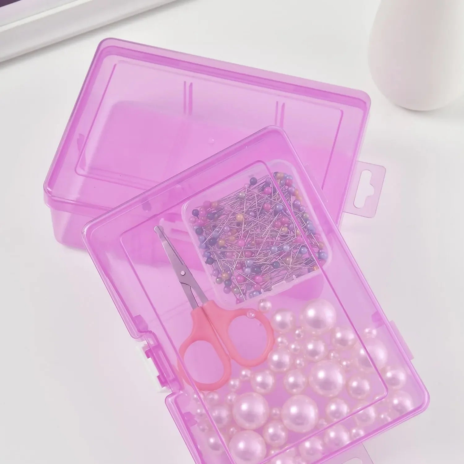 Clear Plastic Storage Box — Jewelry, Crafts & Accessories Organizer