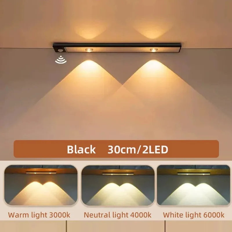 Ultra-Thin Motion Sensor Under Cabinet LED Light – Wireless & Rechargeable