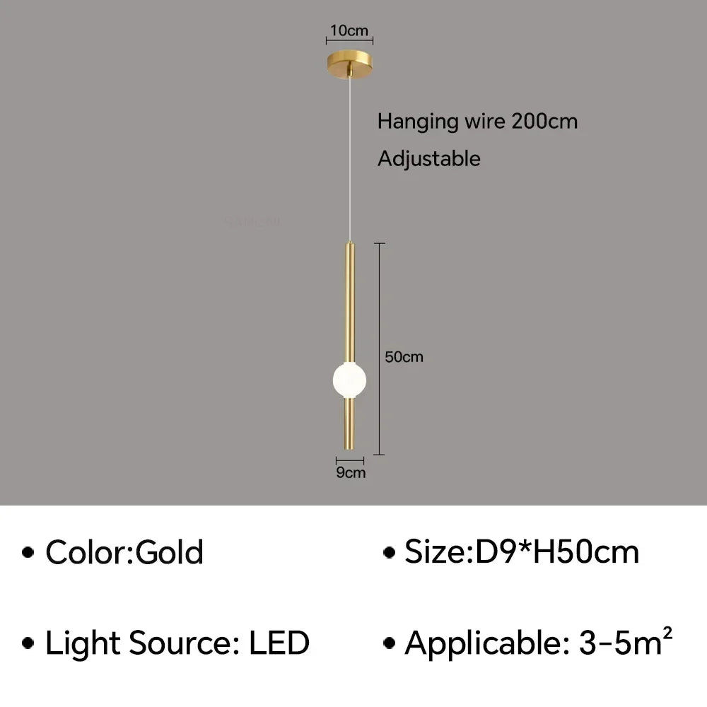 Modern Geometric LED Pendant Light – Luxury Hanging Lamp for Living Room & Dining