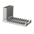 Foldable Dish Drying Rack — Compact Counter Drainer with Utensil Holder
