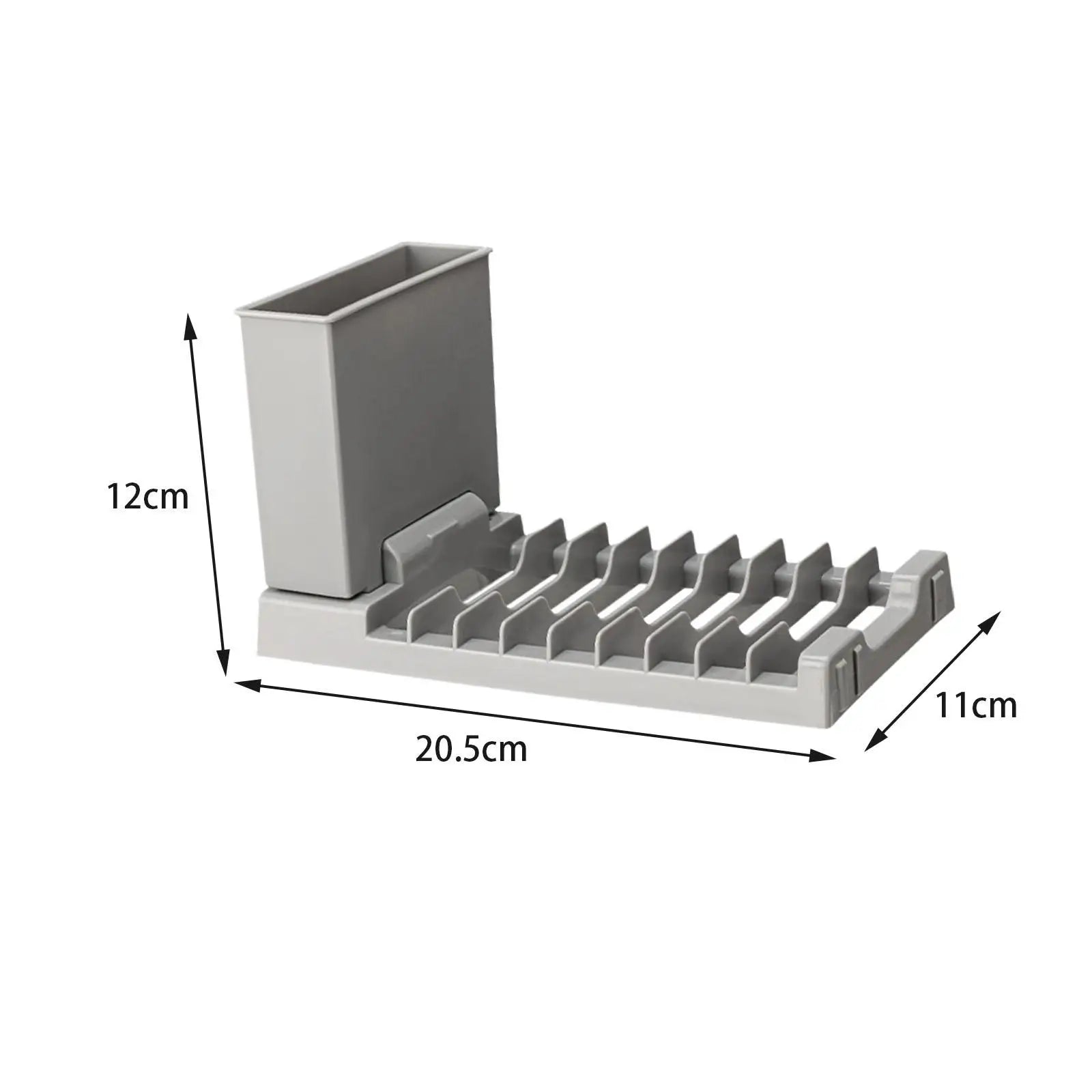 Foldable Dish Drying Rack — Compact Counter Drainer with Utensil Holder