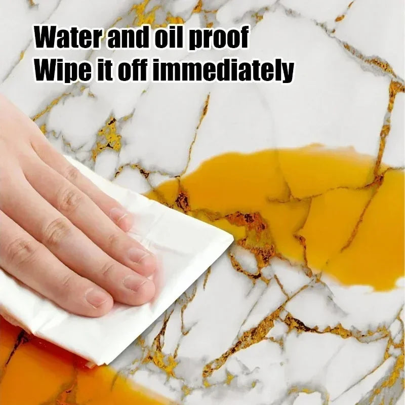 3D Marble Effect Peel & Stick Tile Stickers – Set of 10 (30×30 cm)