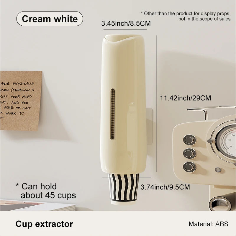 Wall-Mounted Disposable Cup Dispenser – Kitchen & Water Cooler Holder