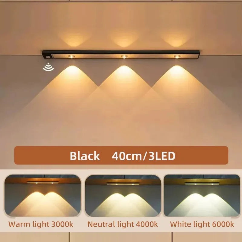 Ultra-Thin Motion Sensor Under Cabinet LED Light – Wireless & Rechargeable