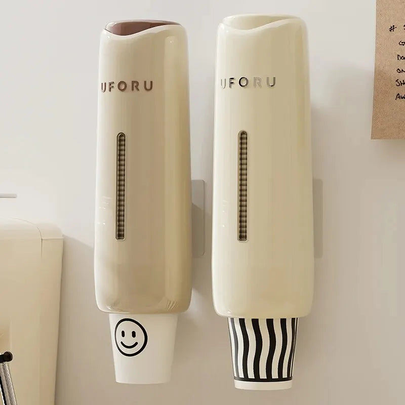 Wall-Mounted Disposable Cup Dispenser – Kitchen & Water Cooler Holder