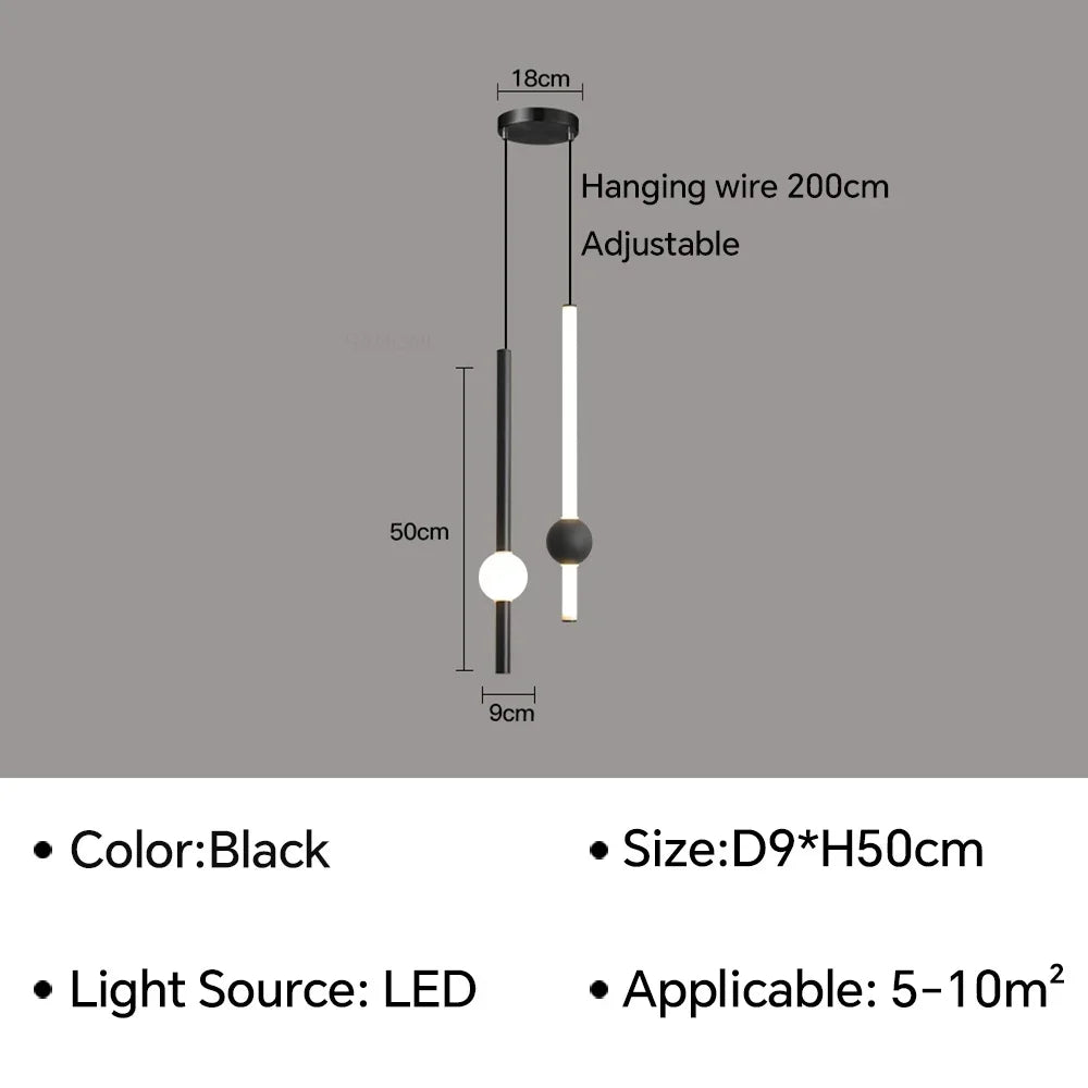 Modern Geometric LED Pendant Light – Luxury Hanging Lamp for Living Room & Dining