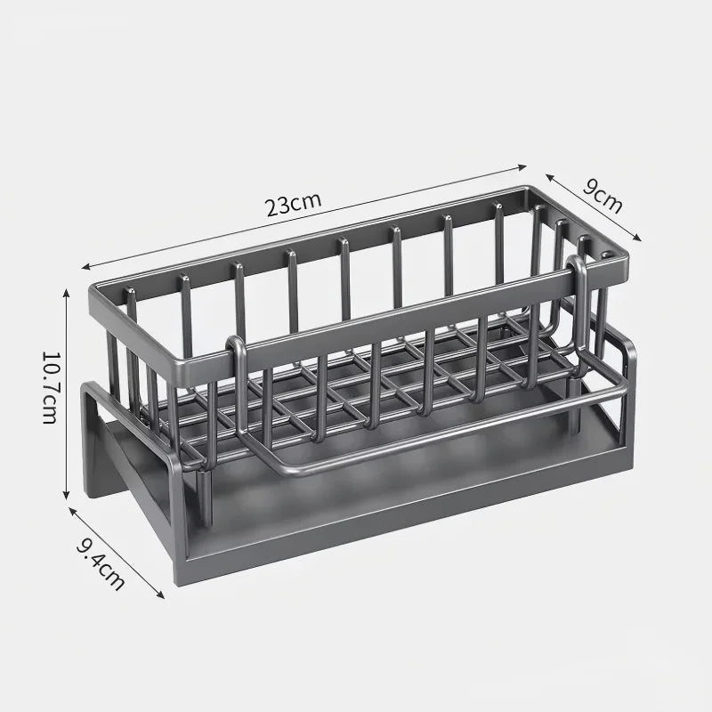 Tap-Mounted Kitchen Spice & Utensil Shelf with Drainage Rack