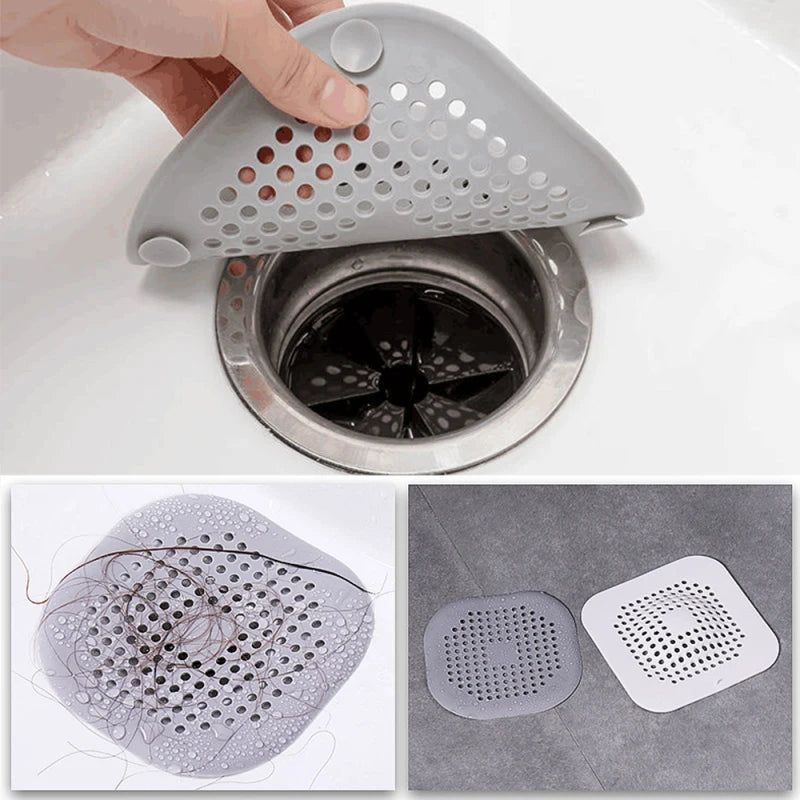Silicone Shower Drain Hair Catcher — Sink & Bathtub Strainer Plug