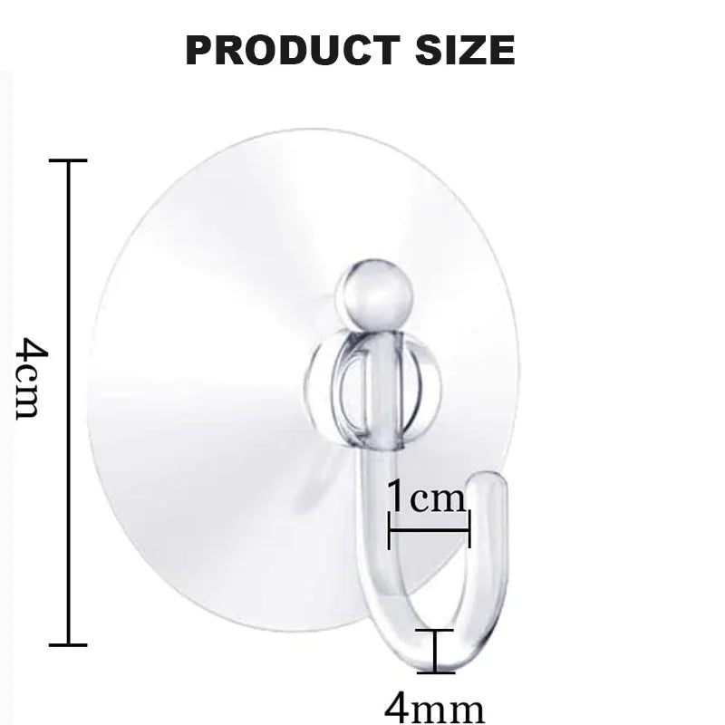 Strong Suction Cup Hooks | No-Drill Wall Hooks for Kitchen, Bath & Home (5 or 10 Pack)