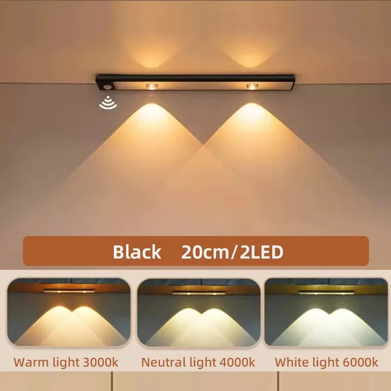 Ultra-Thin Motion Sensor Under Cabinet LED Light – Wireless & Rechargeable