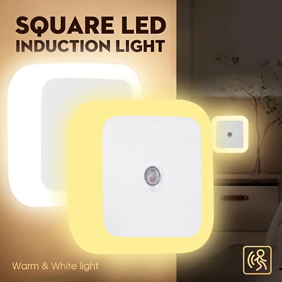 Plug-In LED Night Light – Dusk-to-Dawn Sensor Lamp for Bedroom, Hallway & Staircase