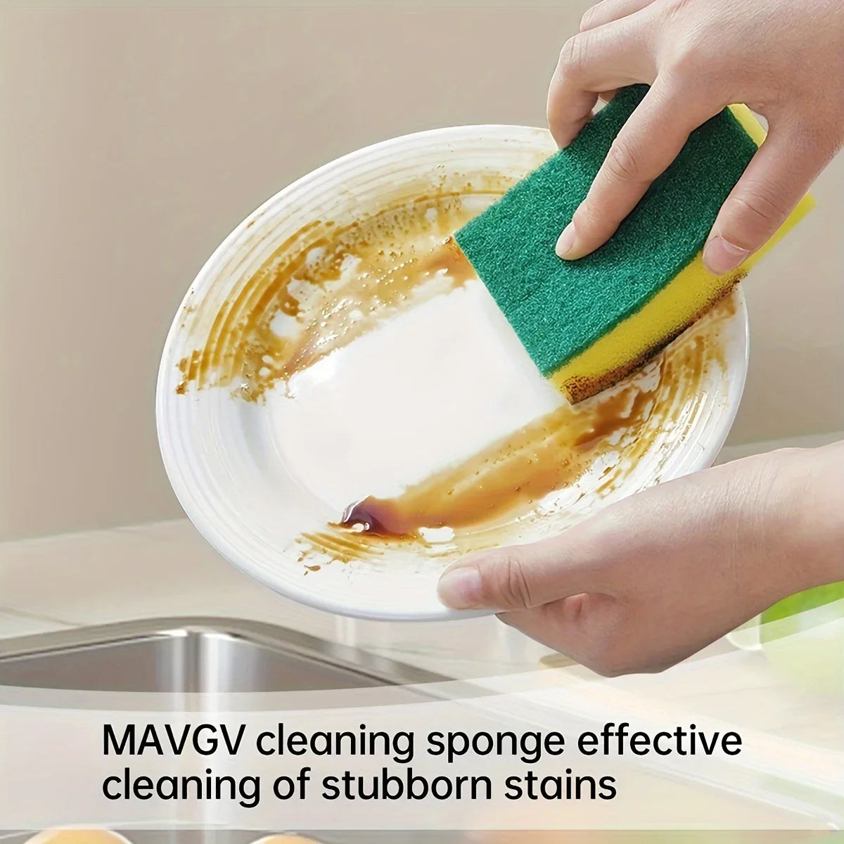 Double-Sided Scouring Sponge Pads for Dishes & Pots (Set of 10–30)