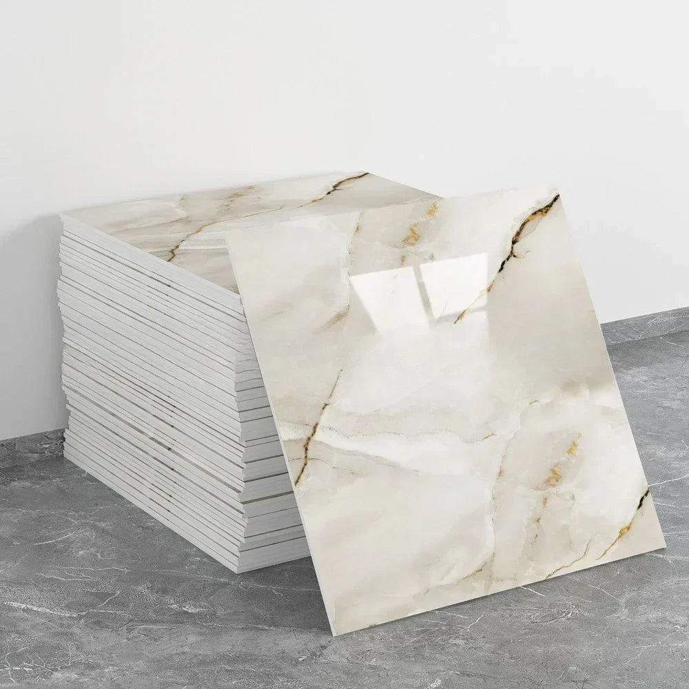 3D Marble Effect Peel & Stick Tile Stickers – Set of 10 (30×30 cm)