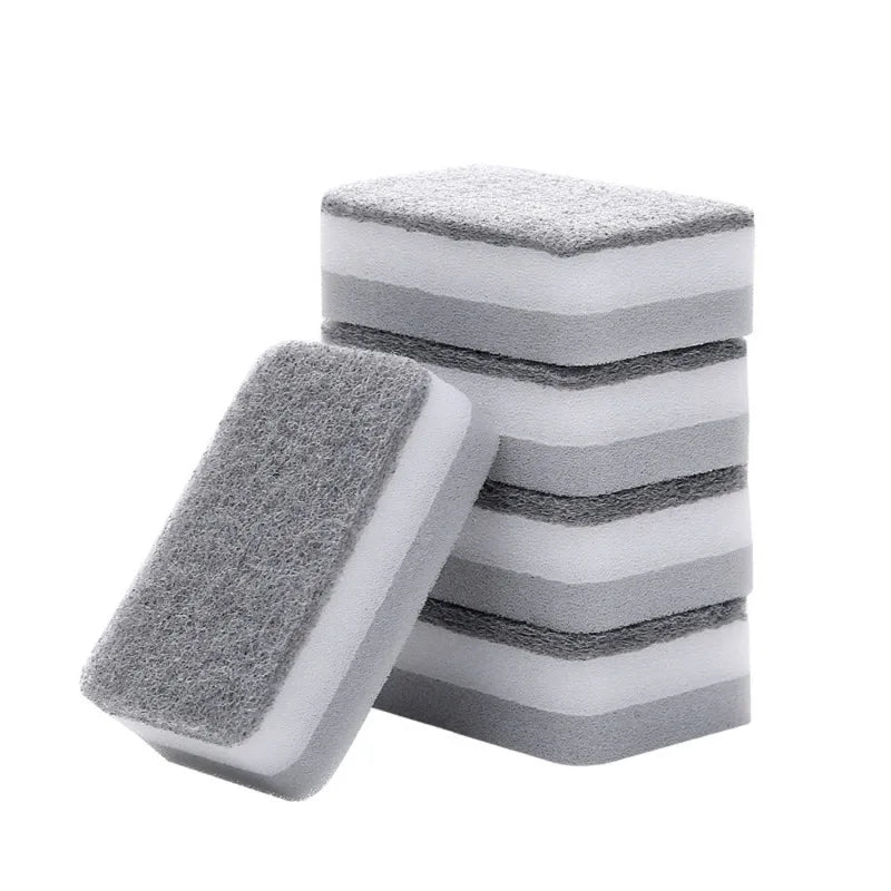 Double-Sided Sponge Scouring Pads (Set of 5, 10, 20, or 30)