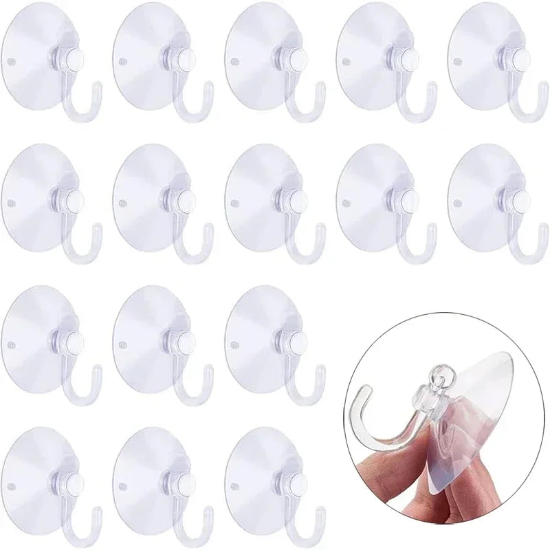 Strong Suction Cup Hooks | No-Drill Wall Hooks for Kitchen, Bath & Home (5 or 10 Pack)