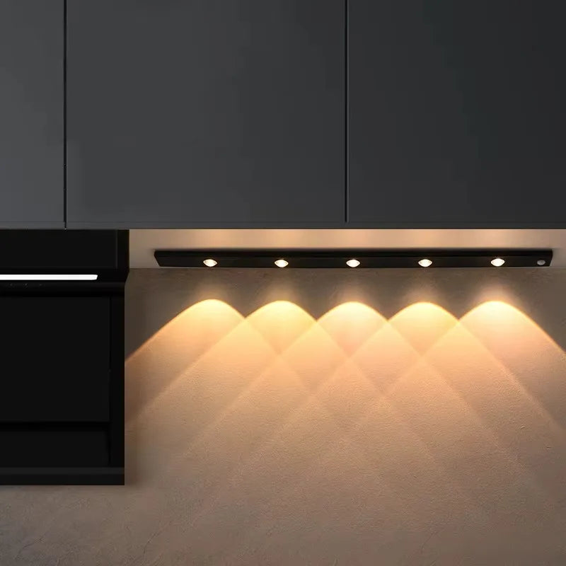 Ultra-Thin Motion Sensor Under Cabinet LED Light – Wireless & Rechargeable