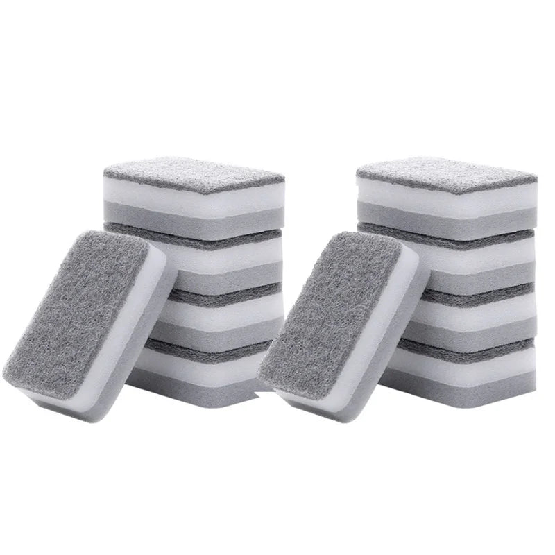 Double-Sided Sponge Scouring Pads (Set of 5, 10, 20, or 30)