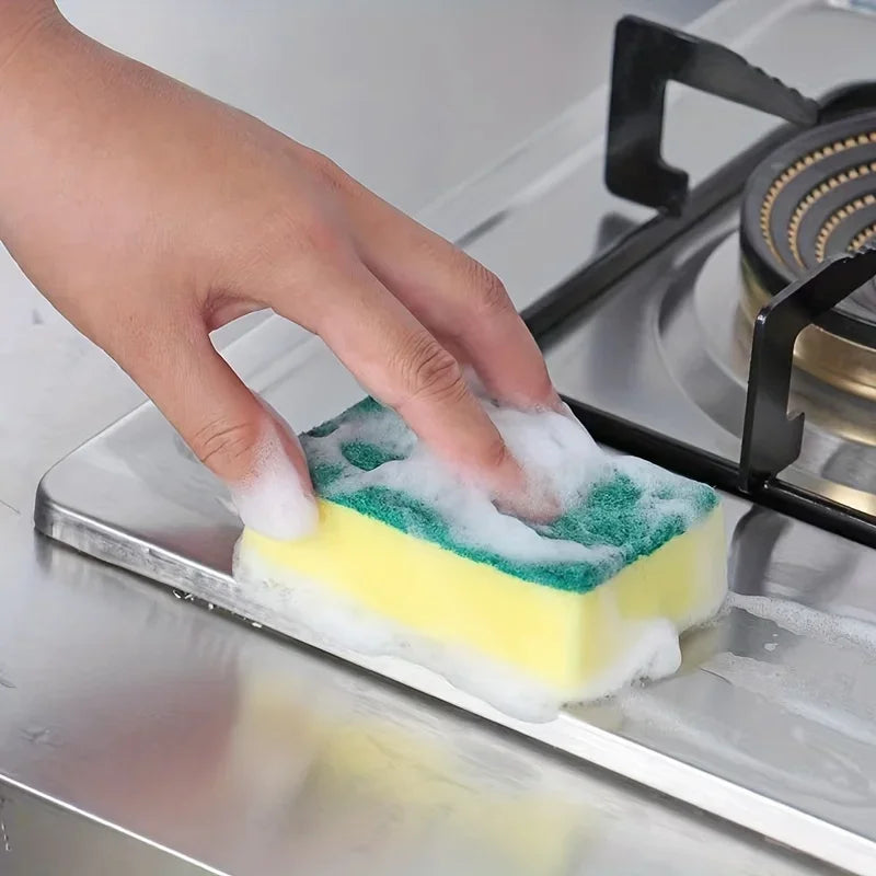 Double-Sided Scouring Sponge Pads for Dishes & Pots (Set of 10–30)