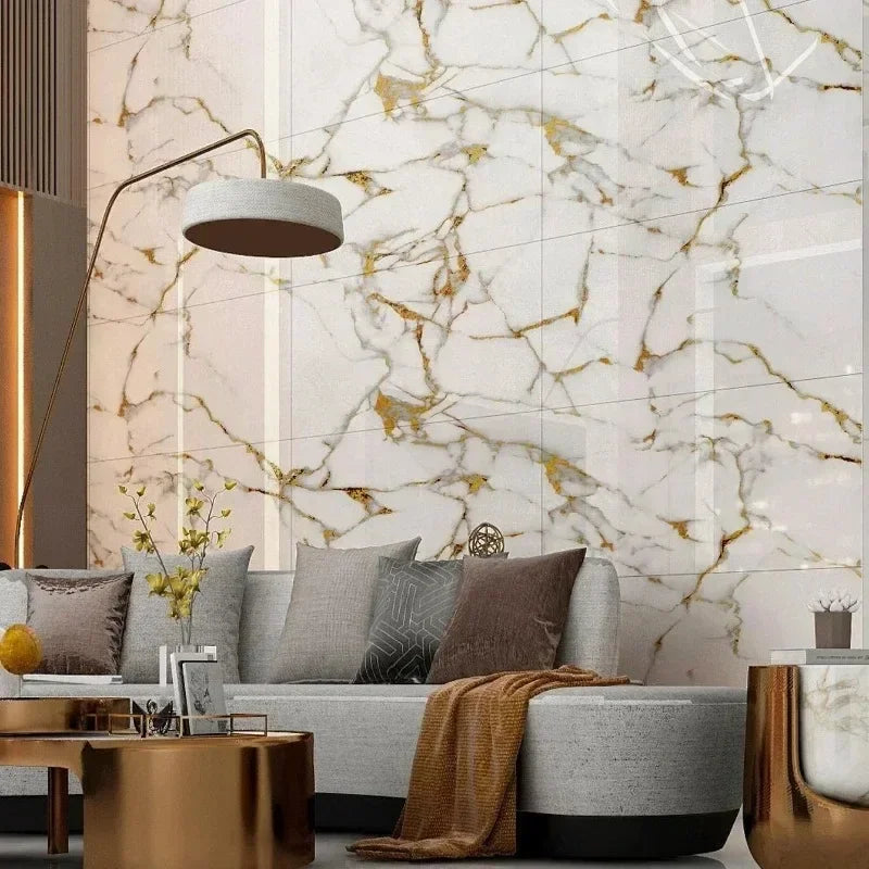 3D Marble Effect Peel & Stick Tile Stickers – Set of 10 (30×30 cm)