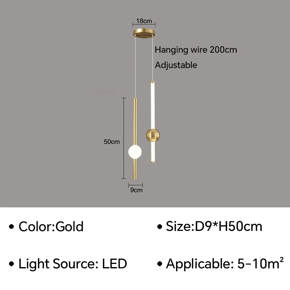 Modern Geometric LED Pendant Light – Luxury Hanging Lamp for Living Room & Dining